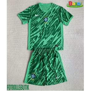 Brasilien Målvakt Hemmaställ Barn Copa America 2024 Kortärmad (+ Korta byxor)